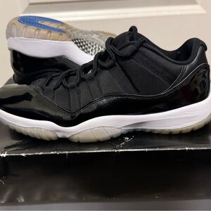 Authentic Jordan 11 low space jam 2024 Black and White Low-Top Sneakers